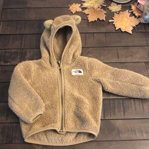VGUC THE NORTH FACE BABY BEAR CAMPSHIRE Sherpa Fur Jacket Infants 12-18 months